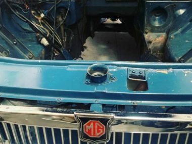Electric MG B conversion in the making. Source: Electric Car Cafe