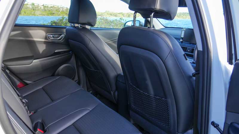 Kona Electric rear seats.