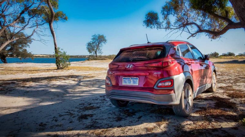 Kona Electric at Yennyenning lakes. Courtesy: Sam Blight