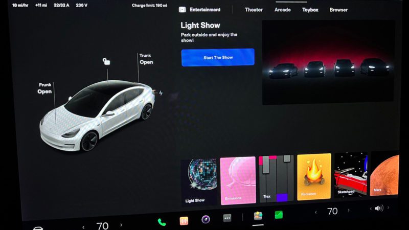 tesla dancing interface