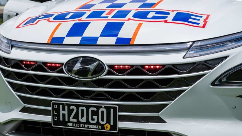 Queensland Police's new hydrogen-fuelled Hyundai Nexo. (supplied).