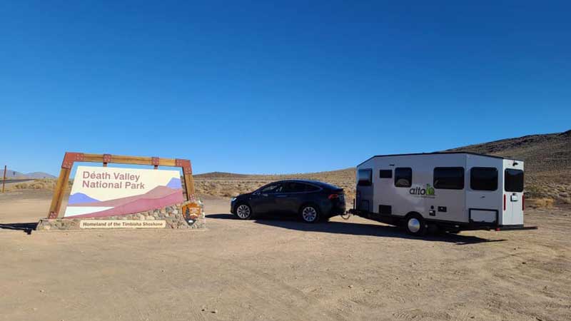 model Y with RV trailer