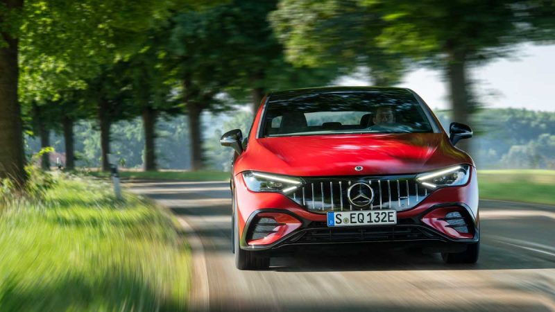 Mercedes-AMG EQE: Two new all-electric performance saloons . Source: Mercedes-Benz