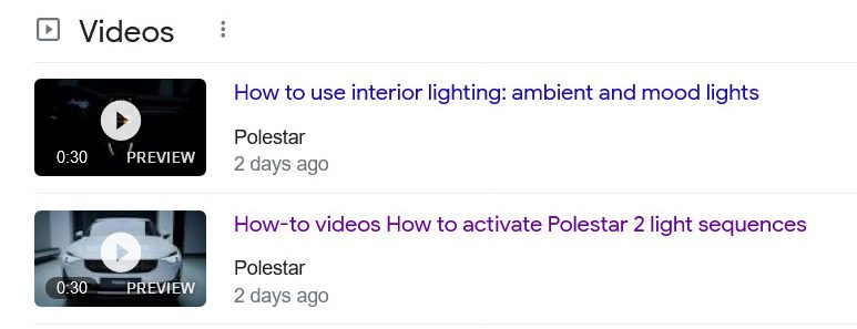 polestar light sequences