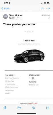 model Y order