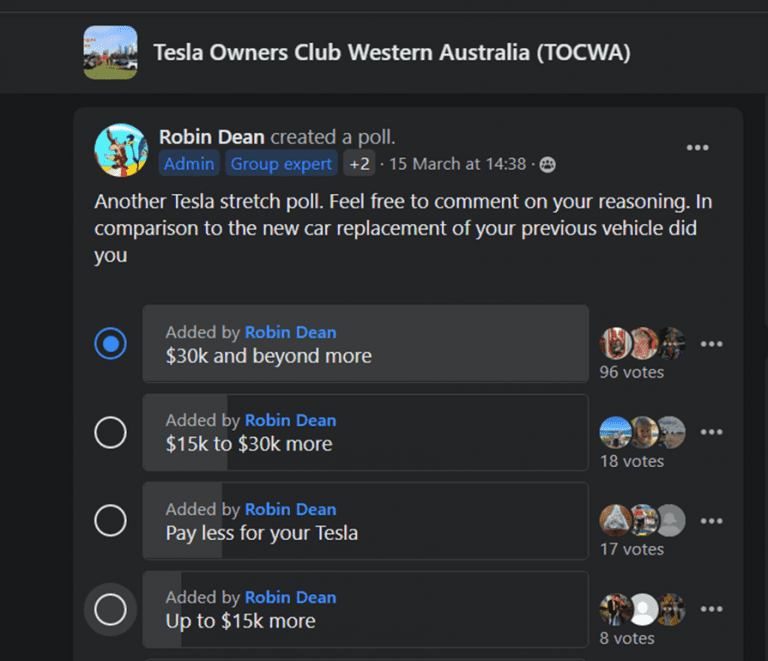 Buying an EV will still save thousands, even if petrol is free 6 Source: TOCWA/Facebook