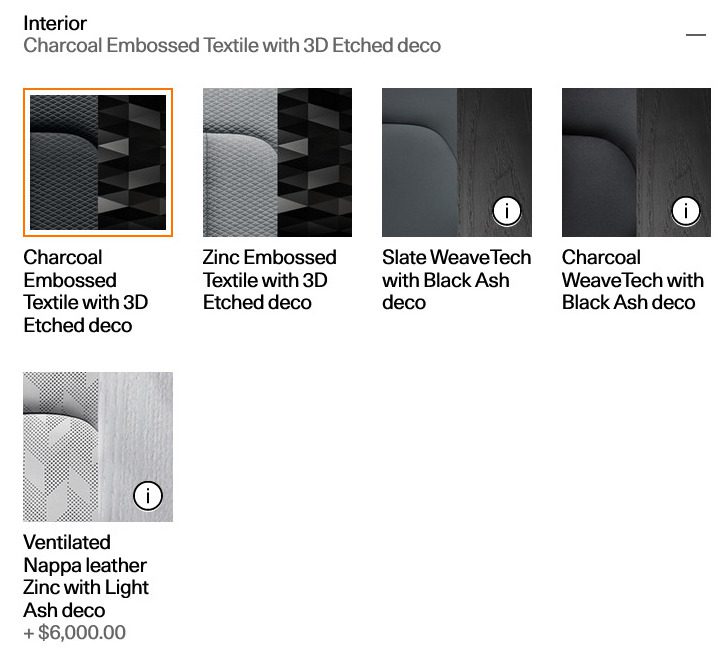 polestar 2 interior colours