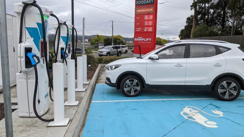 Charging at Evie Networks. Supplied