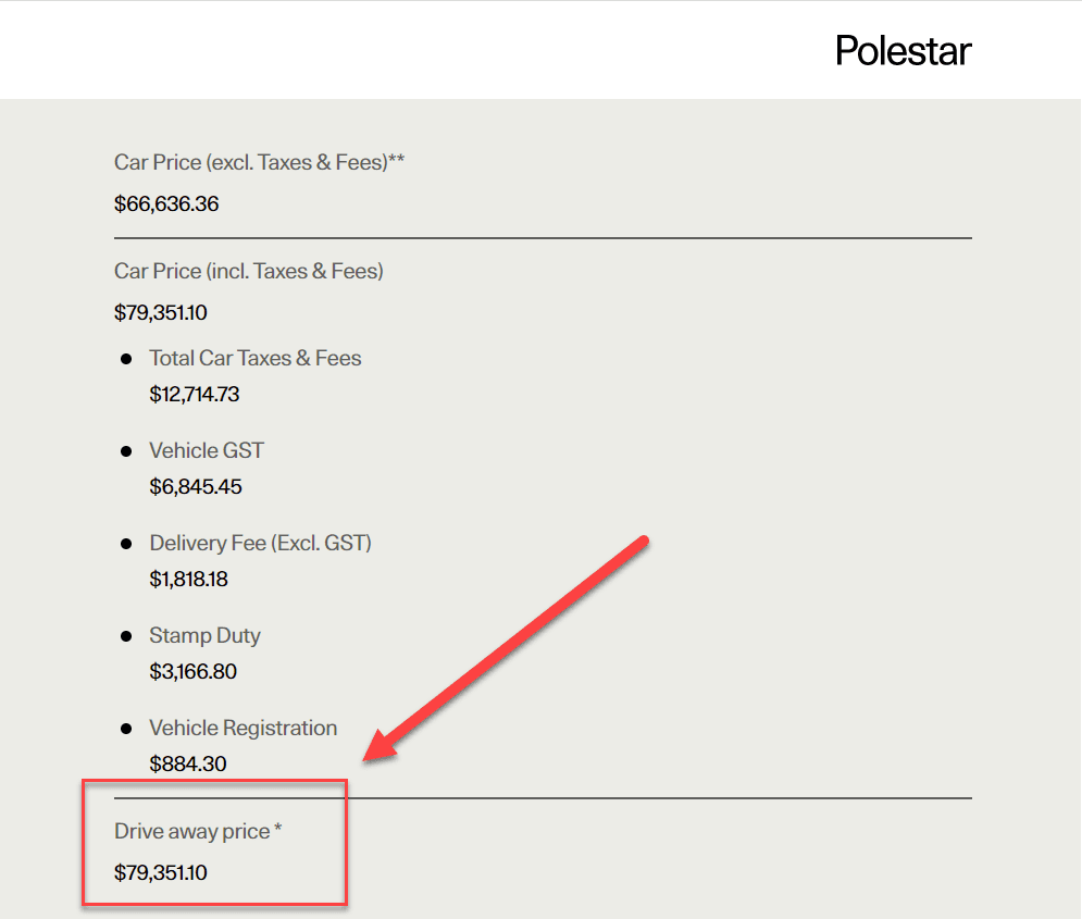 Polestar SR Price
