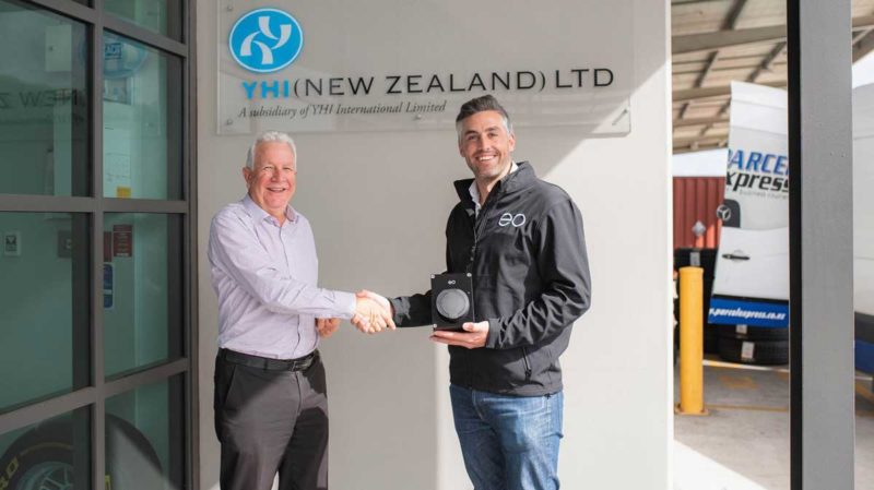 Sam Steele, Managing Director of APAC at EO and Chris Talbot, Managing Director of YHI (New Zealand) Ltd.
