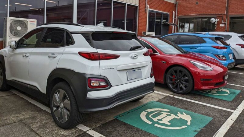 Kona EVs and Tesla Model 3