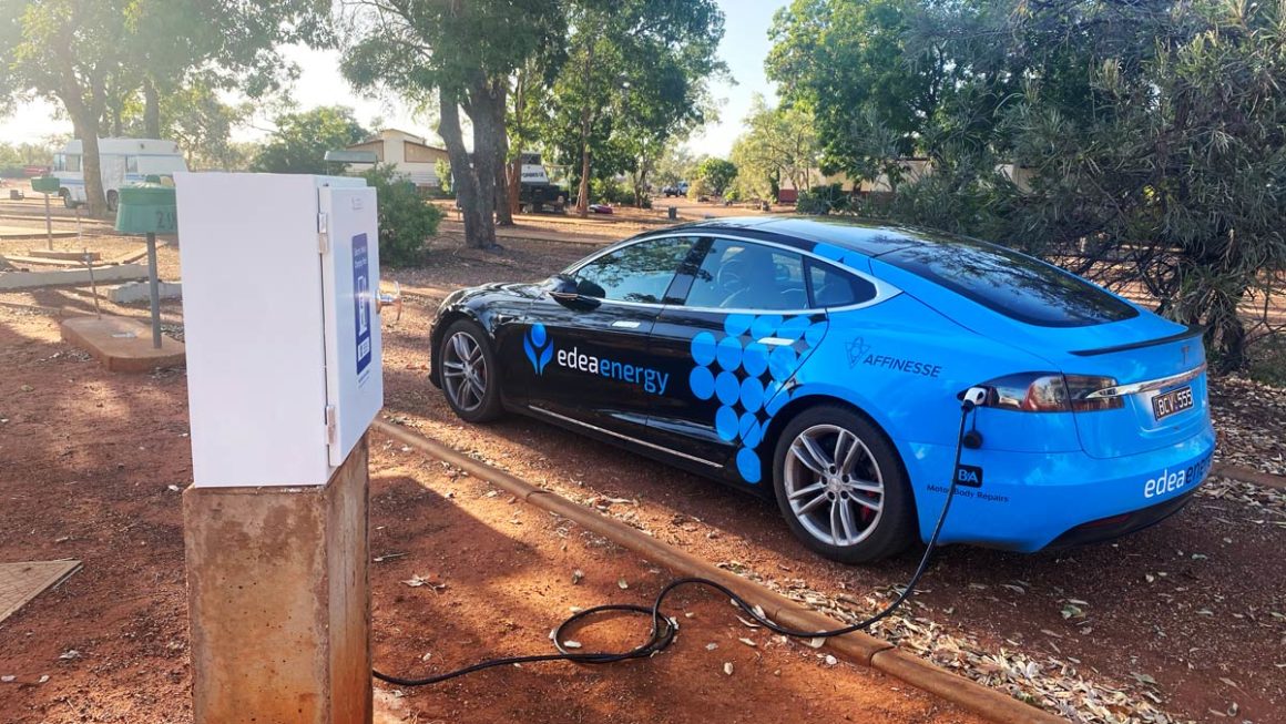 Charging at Tennant Creek. Image: Mark Tipping