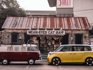 An original Kombi and a new ID.Buzz. Source: VW