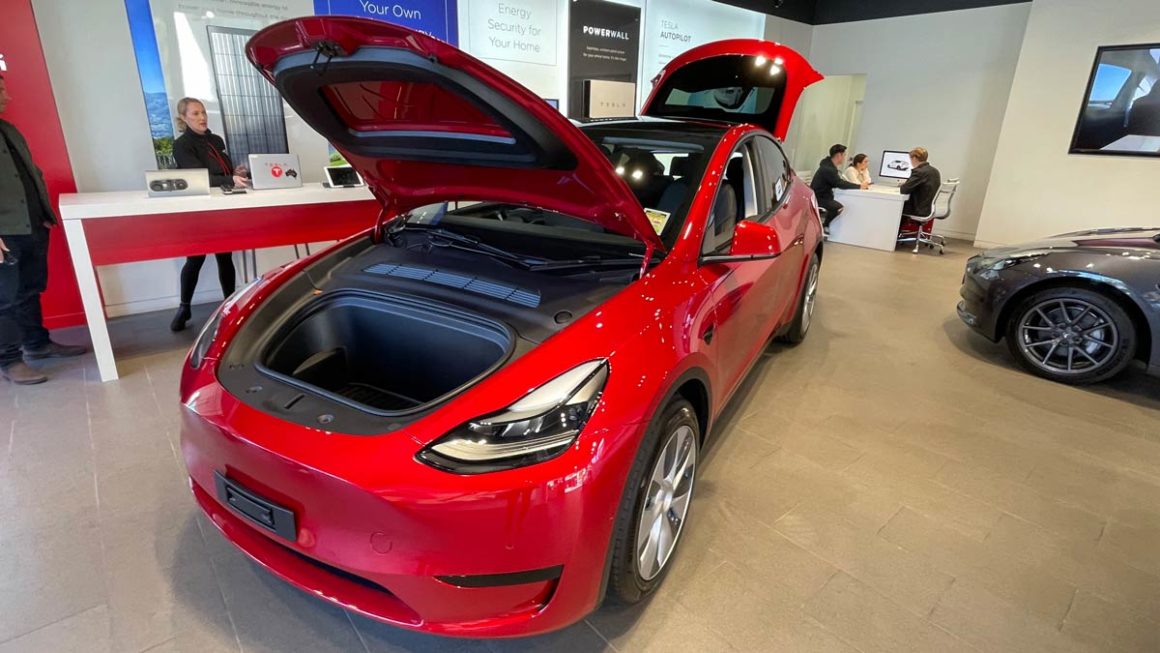 Tesla Model Y. Image: Bridie Schmidt