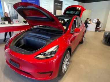 Tesla Model Y. Image: Bridie Schmidt