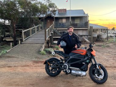 Starting out at Lake Eyre. Supplied