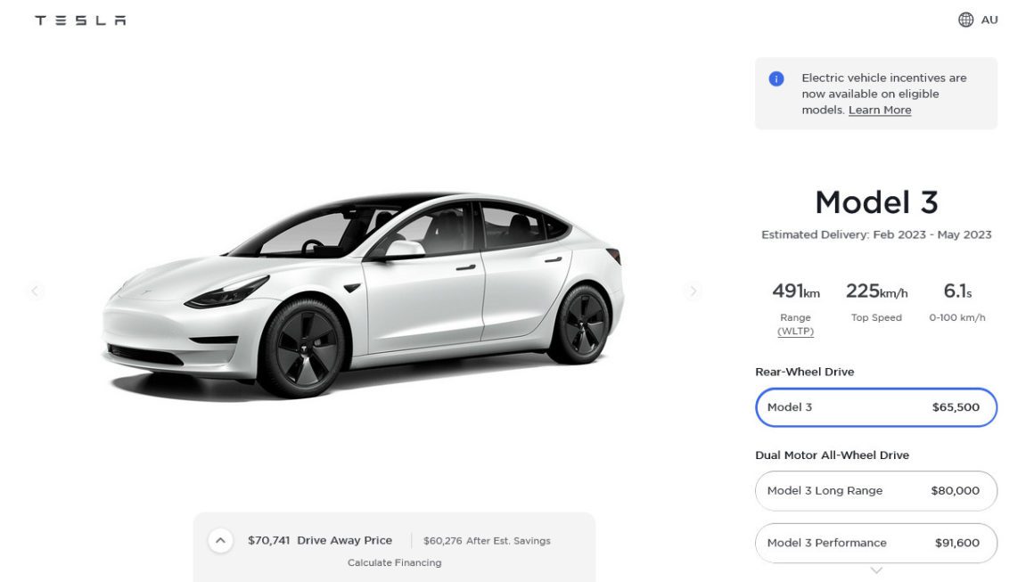 tesla pricing