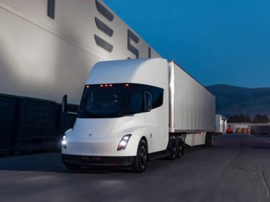 Tesla Semi at Tesla factory. Image: Tesla
