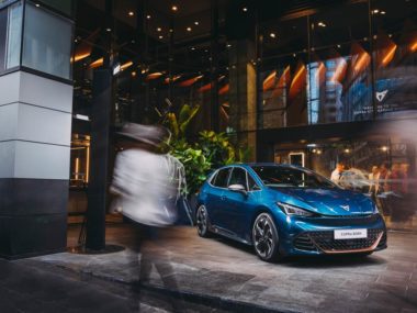 The Cupra Born outside the Sydney City Garage. Source: Cupra