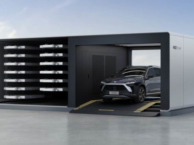 NIO battery swap station. Source: Nio