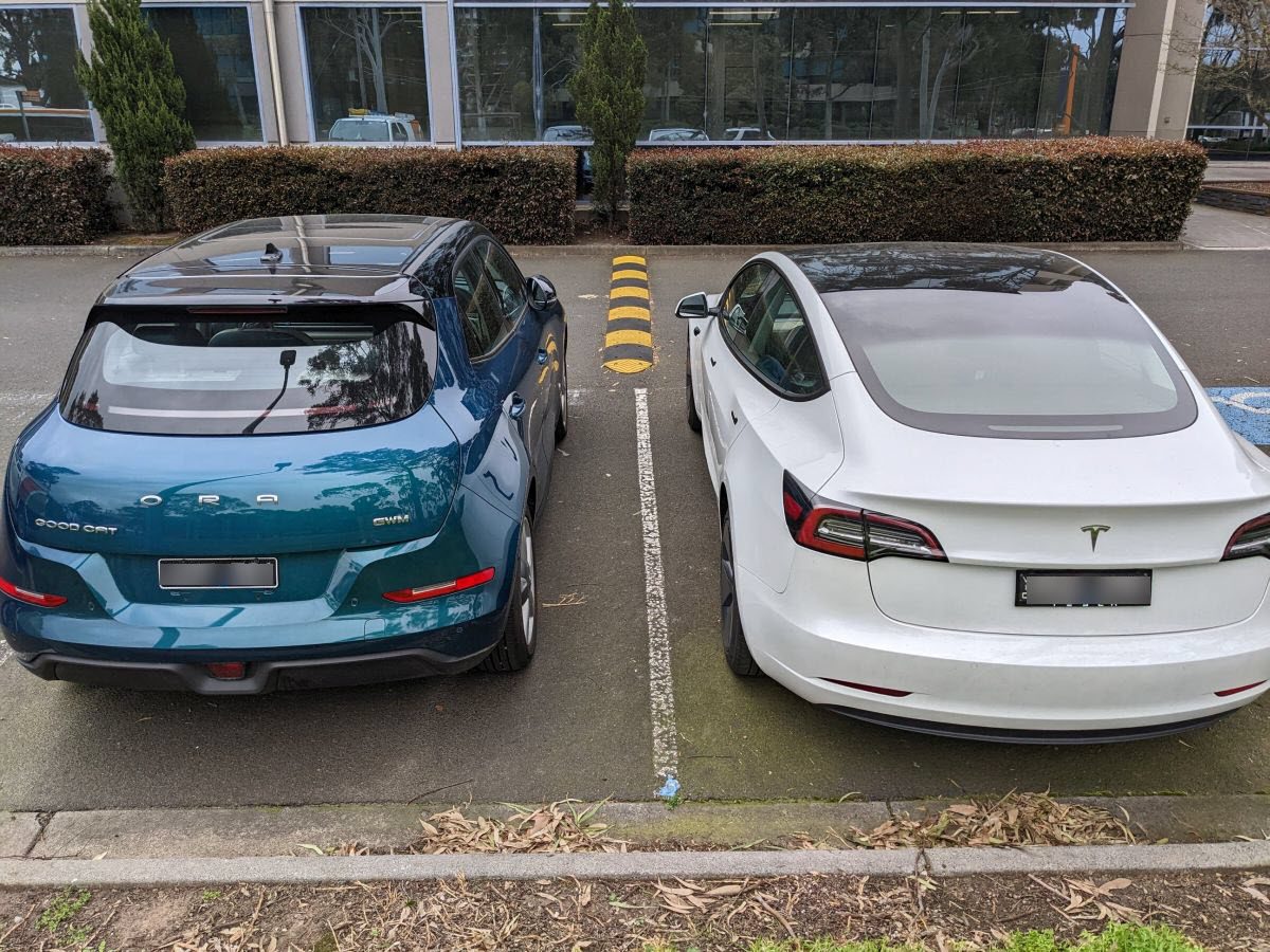 Ora Good Cat vs Tesla Model 3 Rear