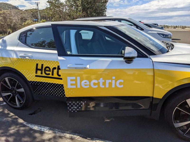 hertz polestar 2 door open