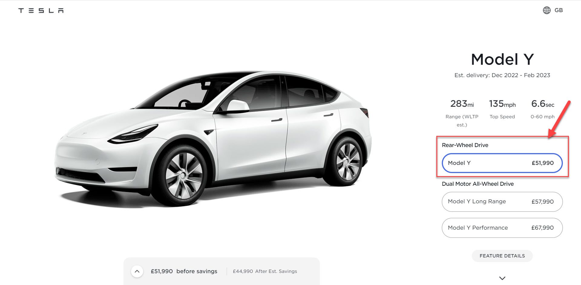 Tesla Model Y UK Configurator