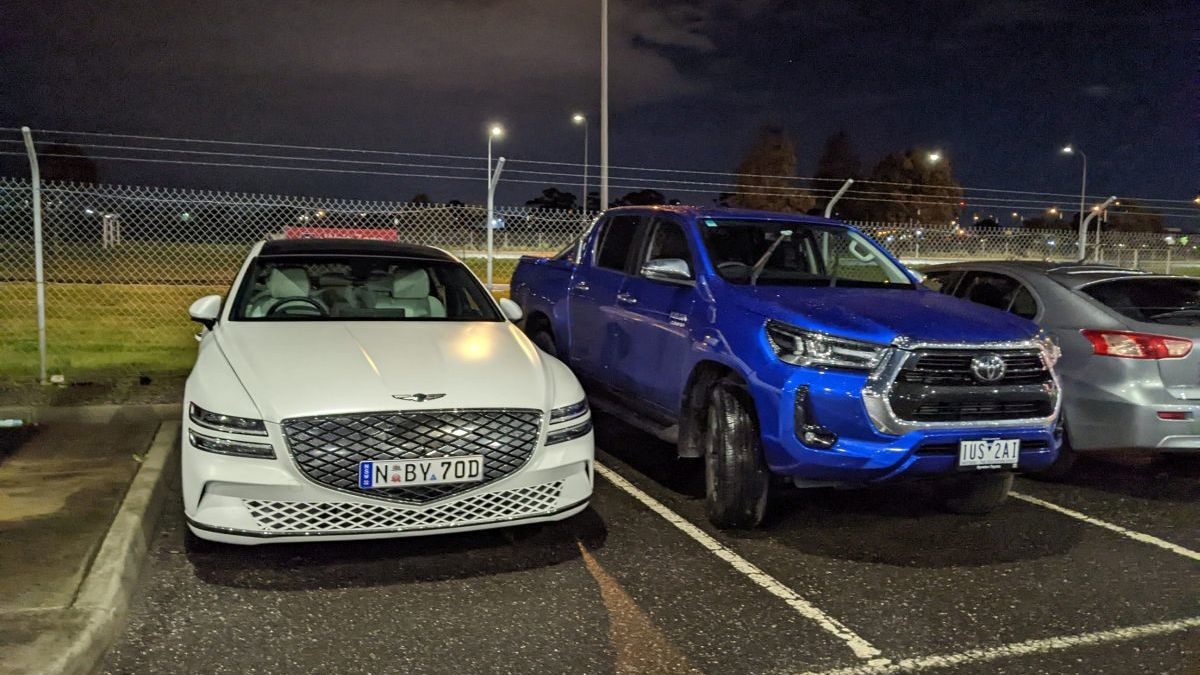 Genesis Electrified G80 Airport Park