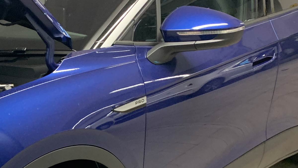 Blue VW ID.4 Pro. Supplied