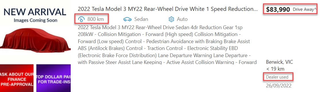 Tesla Model 3 huge dealer markup