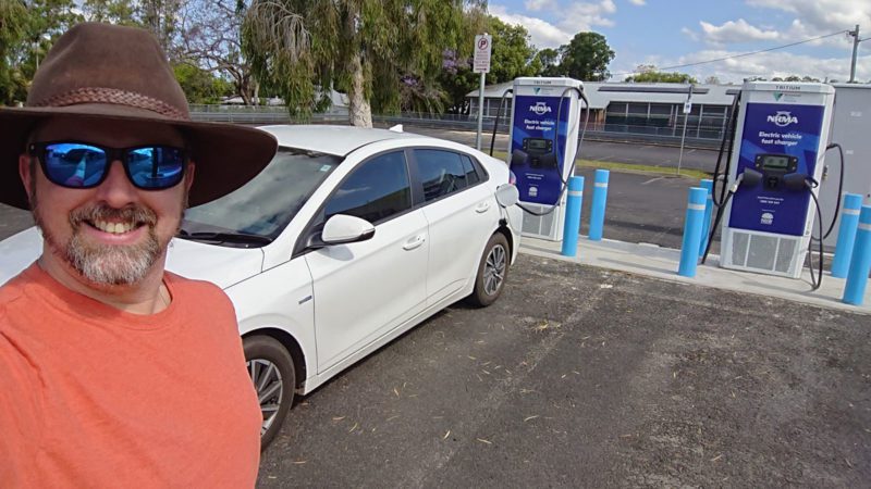 Andrew Simpson and his Ioniq electric. Supplied