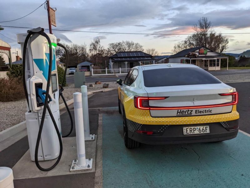 hertz electric car charging