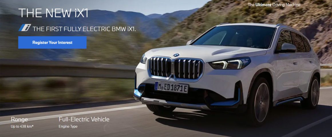 BMW iX1 Australia Landing Page