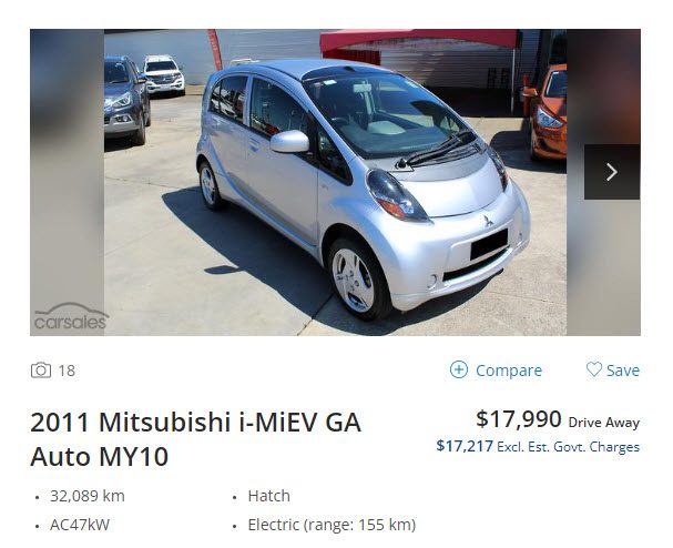 Mitsubishi i-MiEV Listing 2022