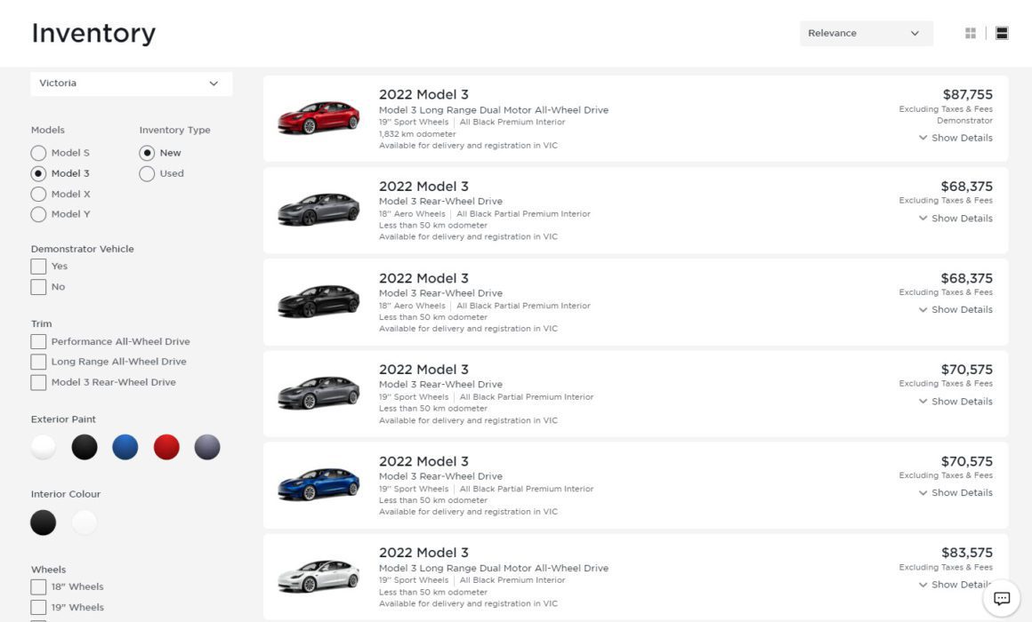 Victoria Stock Listings