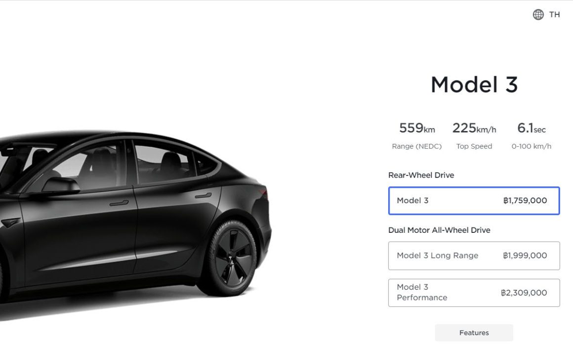 Tesla Model 3 Thailand