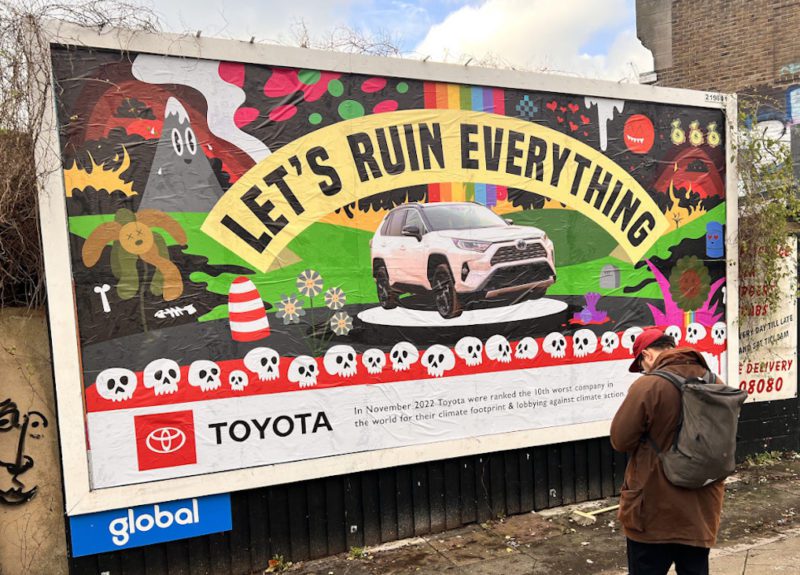 Toyota hacked billboard