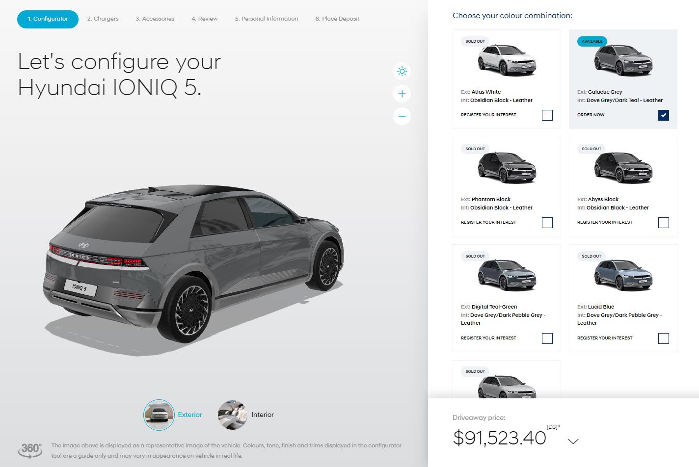 Ioniq5 order page Victoria