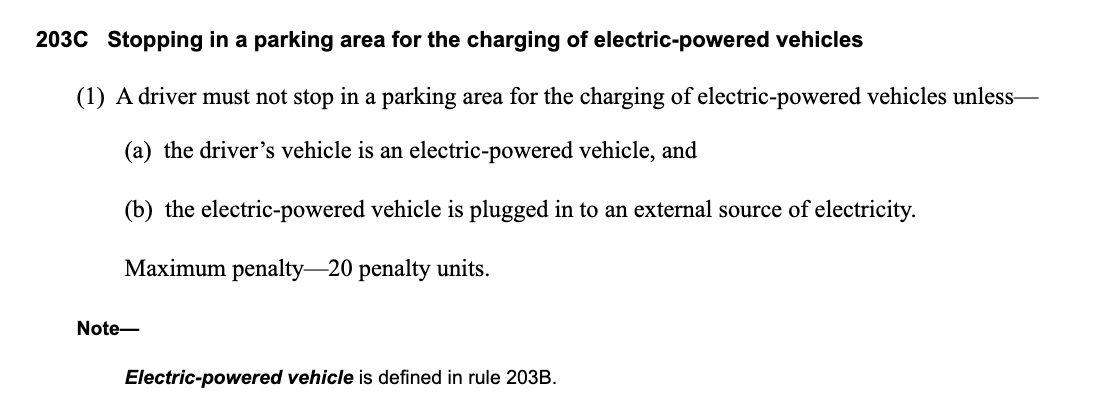 NSW EV charging laws