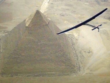 Solar Impulse II over Cairo