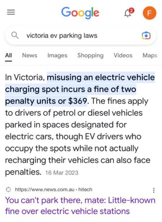 "ICEing" fine in Victoria