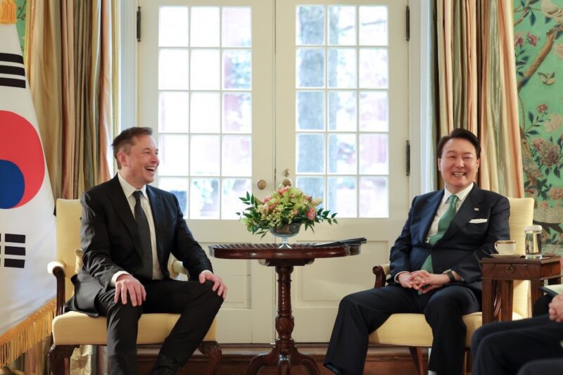 Tesla CEO Elon Musk meets President Yoon Suk Yeol