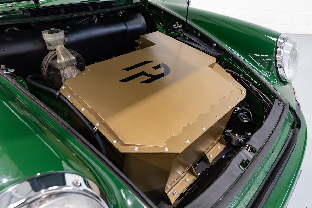Front battery box of EV converted Porsche 911