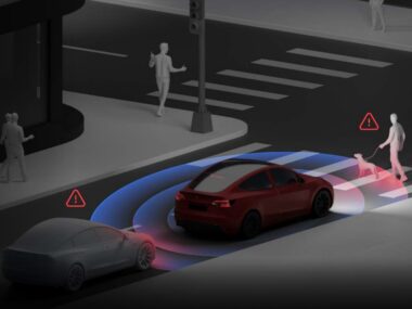 Tesla emergency braking