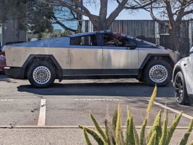 Tesla Cybertruck Sensors Steel Wheel Side April 2023 rickster902