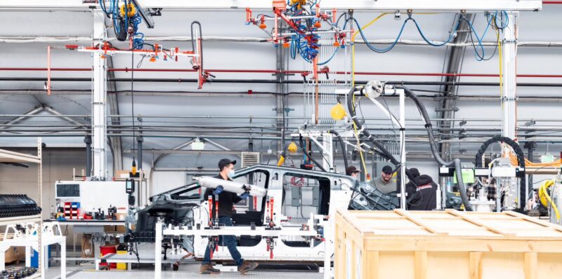 Tesla Cybetruck Production Zoom Out