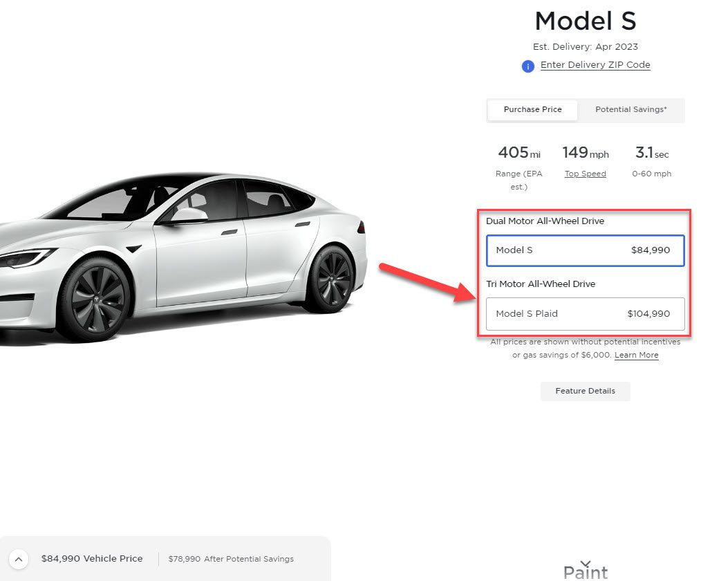 Tesla Model S Us Prix Avril 2023