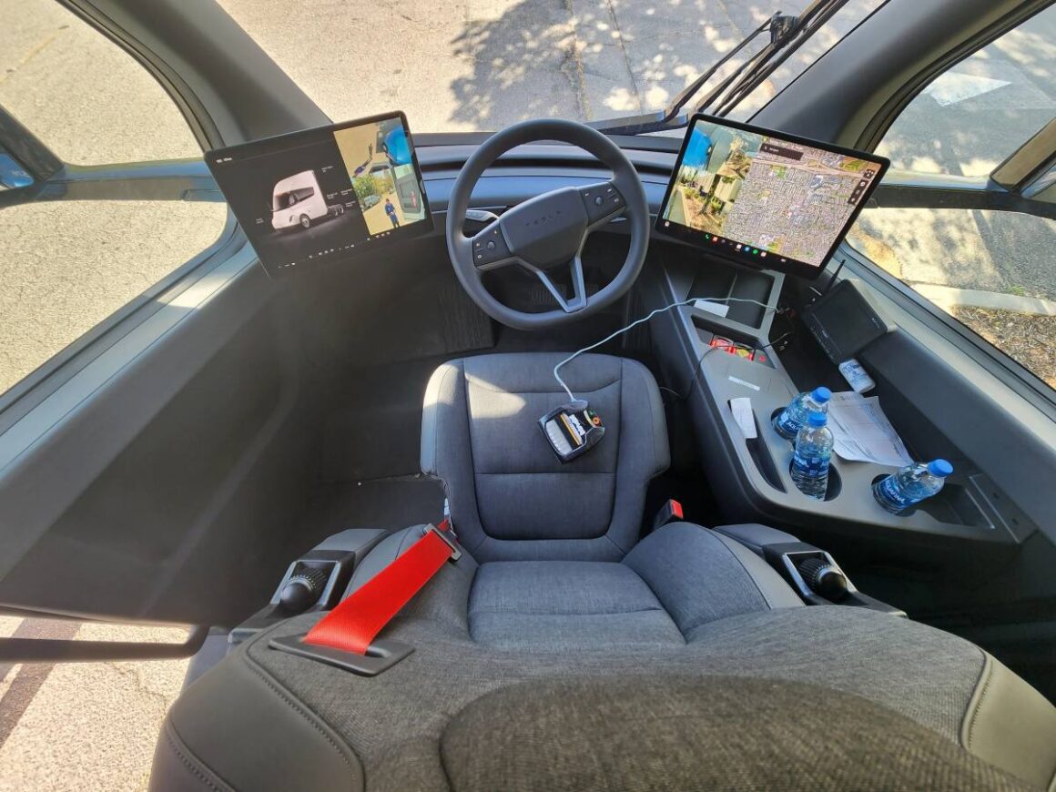 Tesla Semi Pepsi Interior Front Row