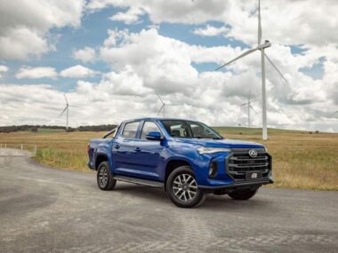 LDV 3T60 electric ute with wind turbines