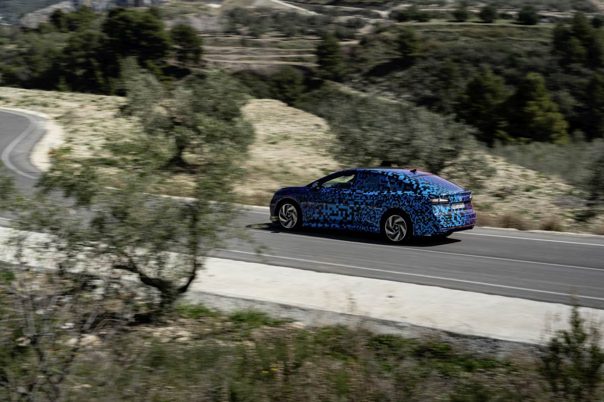 Volkswagen ID7 Testing Rear Angle